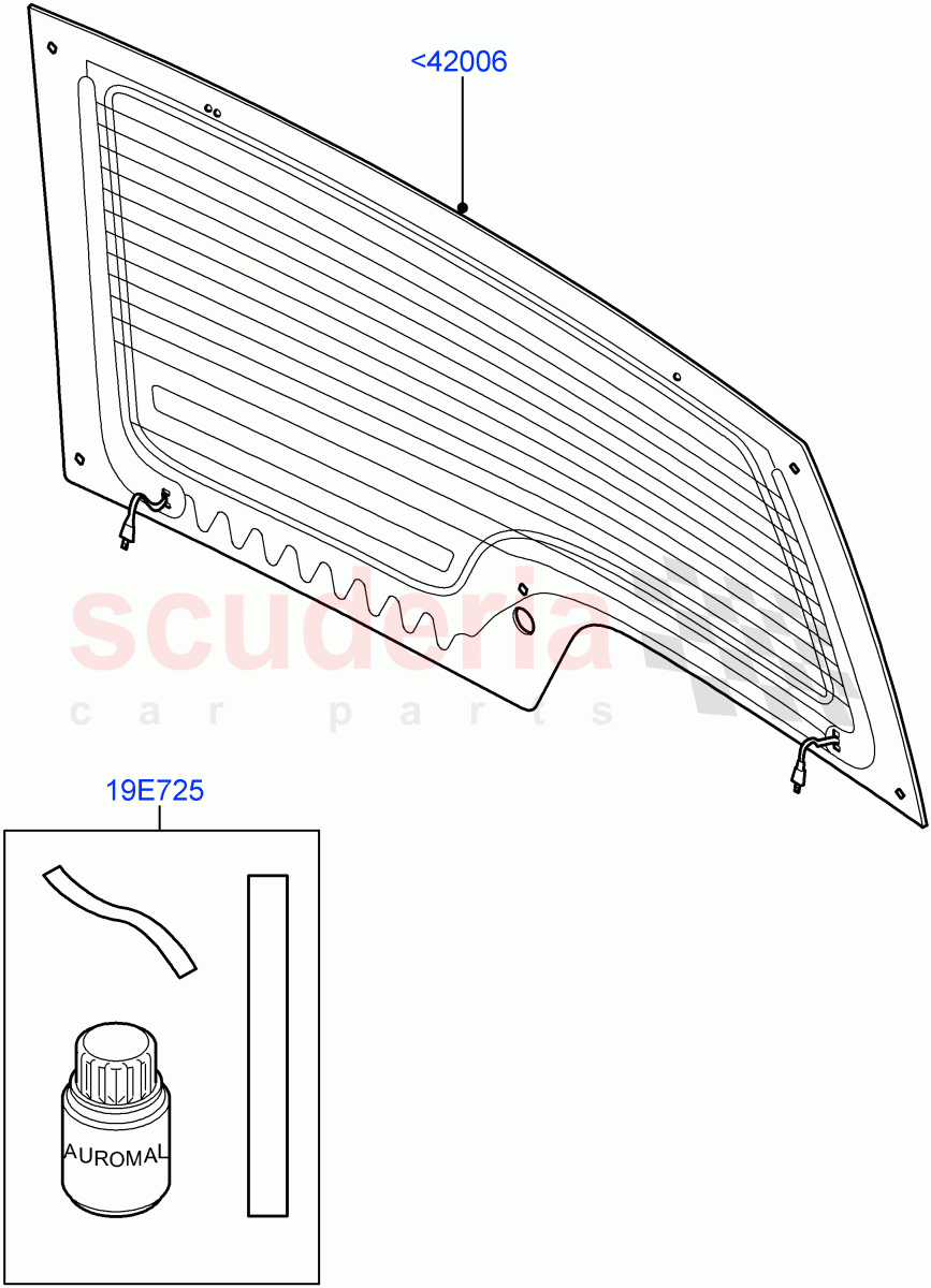 Back Window Glass((V)FROMAA000001) of Land Rover Land Rover Discovery 4 (2010-2016) [3.0 Diesel 24V DOHC TC]