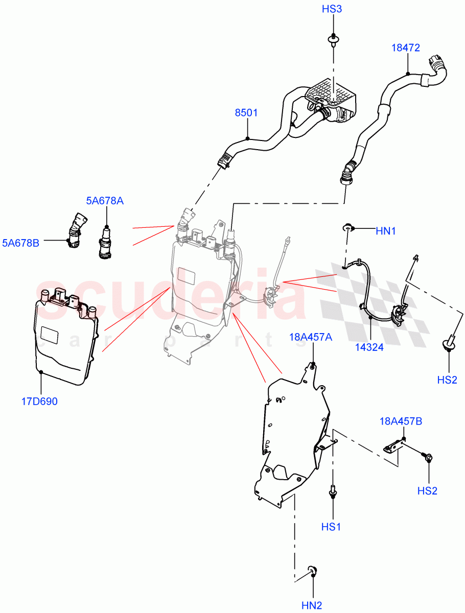 High Voltage Heater (1.5L AJ20P3 Petrol High PHEV, Changsu (China), Pre-Condition w/oFuel Operated Heat) ((V) FROMMG140569) of Land Rover Land Rover Discovery Sport (2015+) [2.0 Turbo Petrol GTDI]