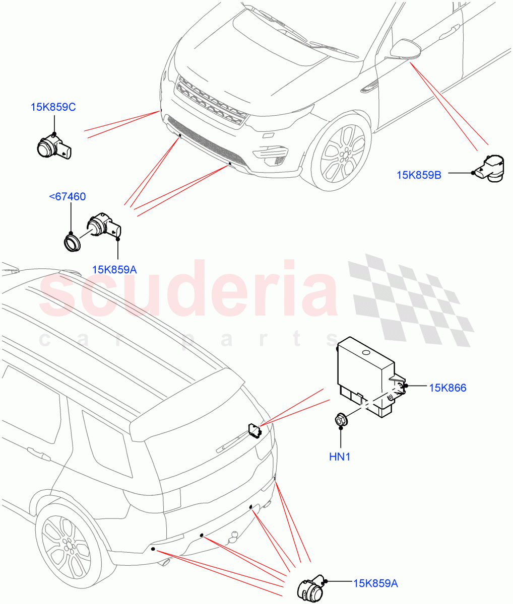 Parking Distance Control(Itatiaia (Brazil))((V)FROMGT000001) of Land Rover Land Rover Discovery Sport (2015+) [1.5 I3 Turbo Petrol AJ20P3]