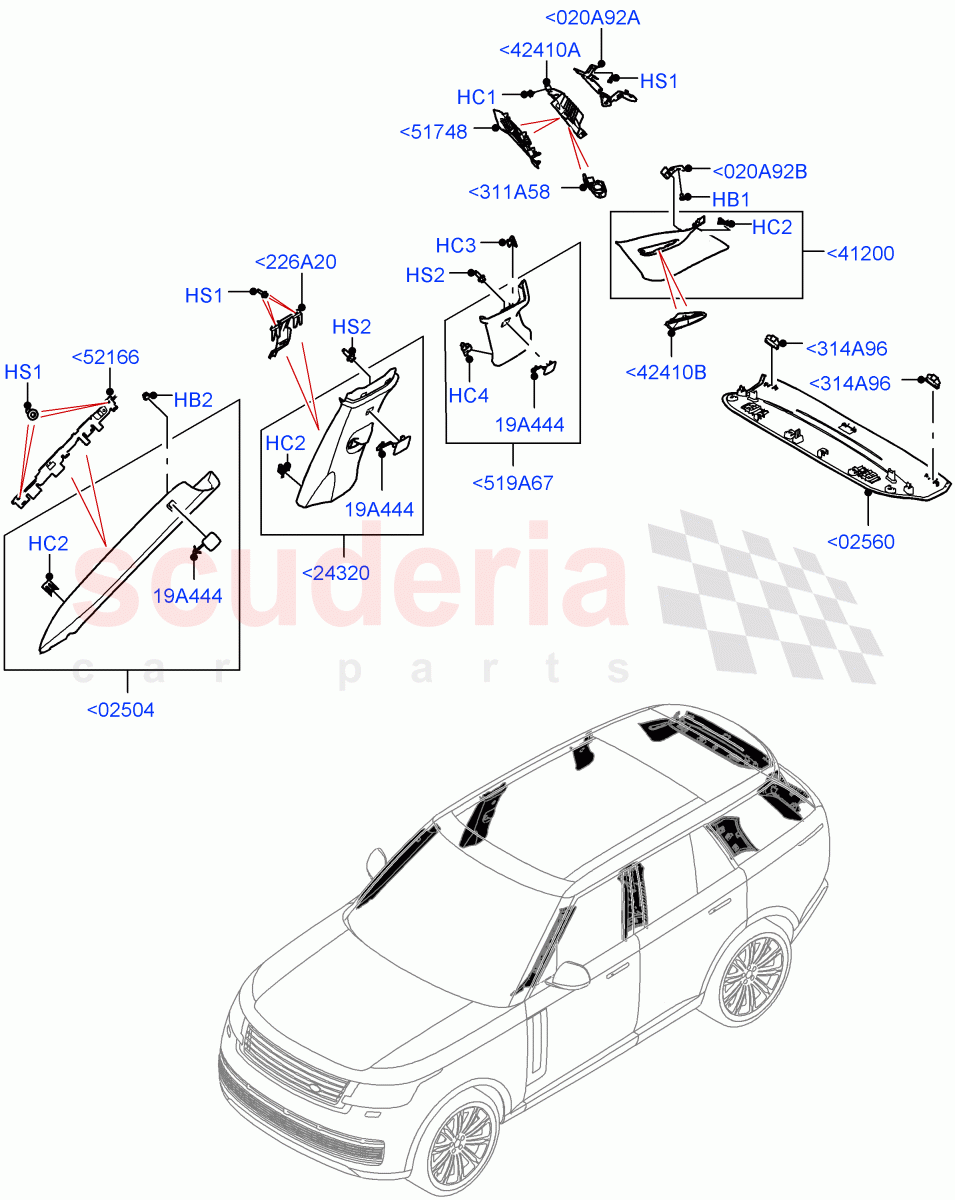 Side Trim(Upper) of Land Rover Land Rover Range Rover (2022+) [3.0 I6 Turbo Petrol AJ20P6]