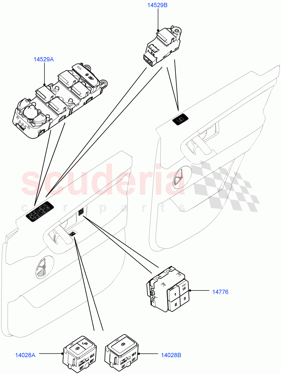 Switches(Door)(Itatiaia (Brazil))((V)FROMGT000001) of Land Rover Land Rover Discovery Sport (2015+) [1.5 I3 Turbo Petrol AJ20P3]