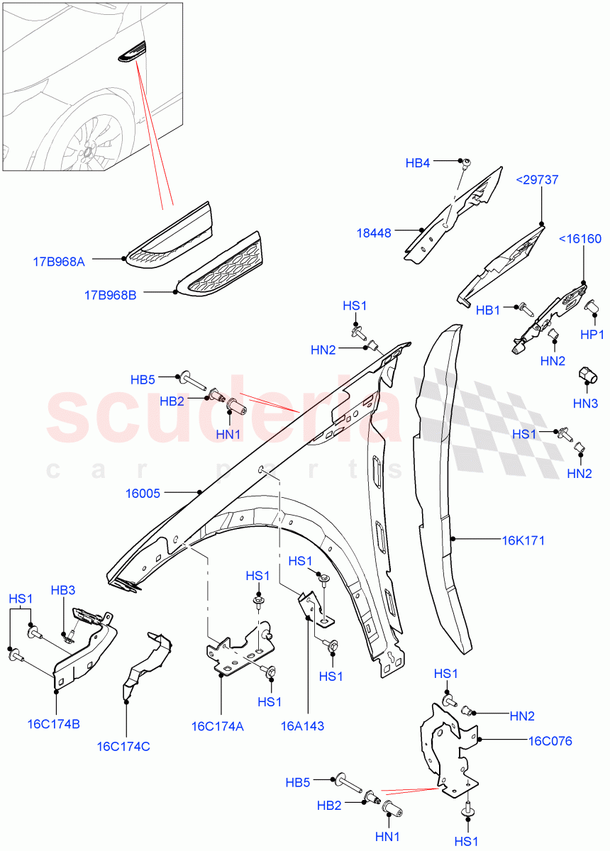 Dash Panel And Front Fenders(Changsu (China))((V)FROMFG000001) of Land Rover Land Rover Discovery Sport (2015+) [2.2 Single Turbo Diesel]