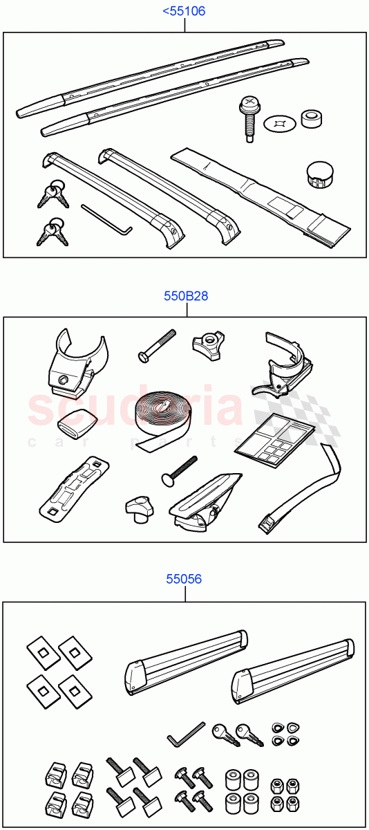 Accessory Roof Rack Mounting Kits((V)TO9A999999) of Land Rover Land Rover Range Rover Sport (2005-2009) [2.7 Diesel V6]