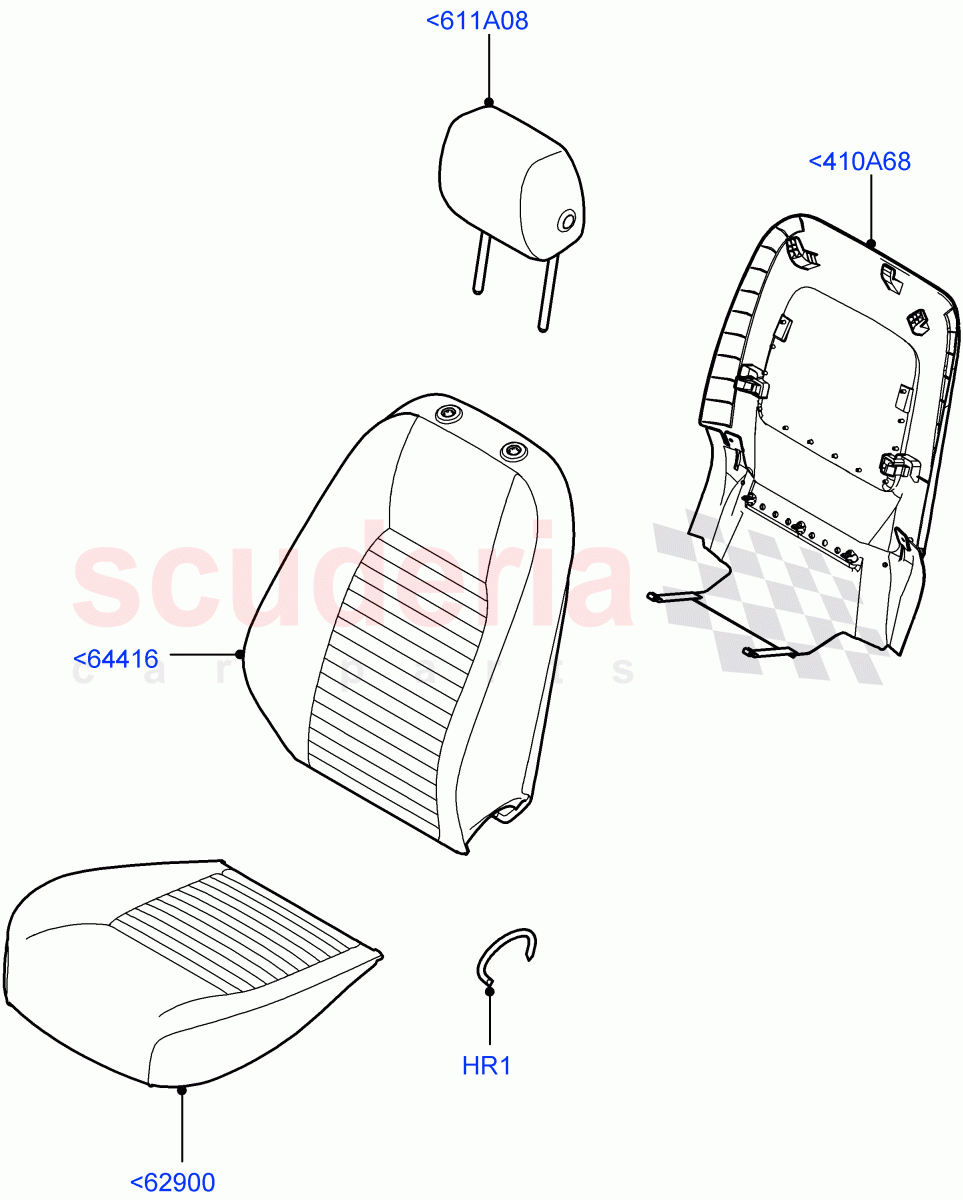 Front Seat Covers(Windsor Leather,Changsu (China))((V)FROMFG000001) of Land Rover Land Rover Discovery Sport (2015+) [1.5 I3 Turbo Petrol AJ20P3]