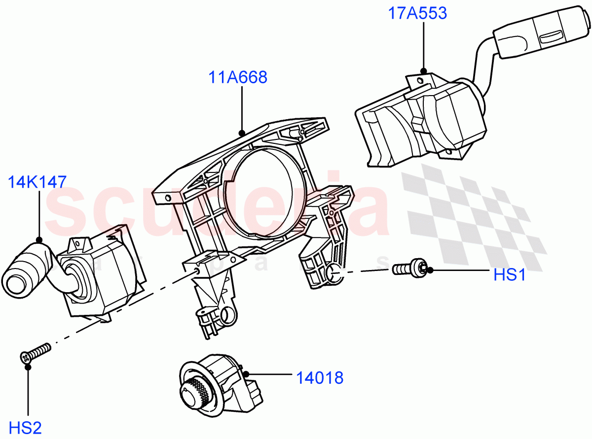 Switches(Steering Column)((V)FROMAA000001) of Land Rover Land Rover Discovery 4 (2010-2016) [3.0 Diesel 24V DOHC TC]