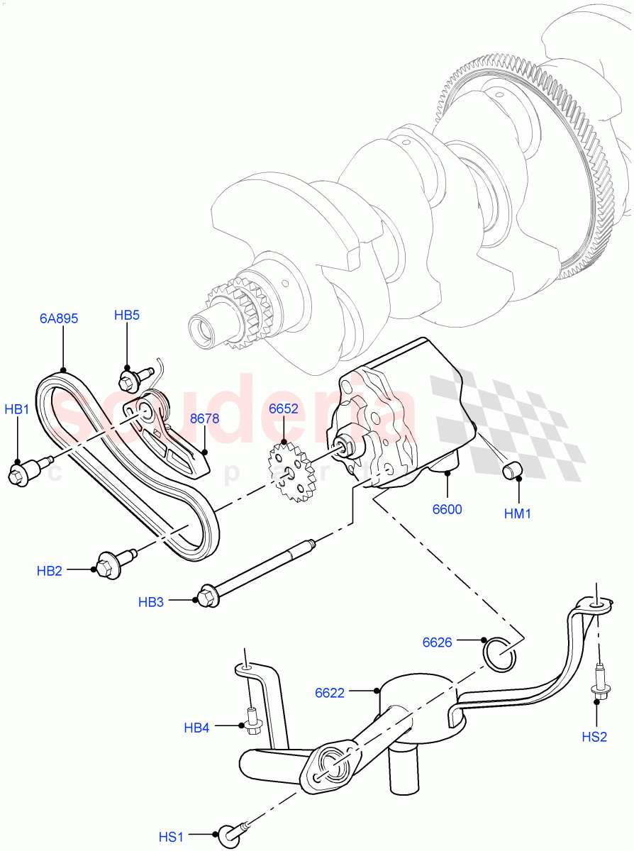 Oil Pump (2.0L 16V TIVCT T/C 240PS Petrol) of Land Rover Land Rover Range Rover Sport (2014+) [2.0 Turbo Petrol GTDI]