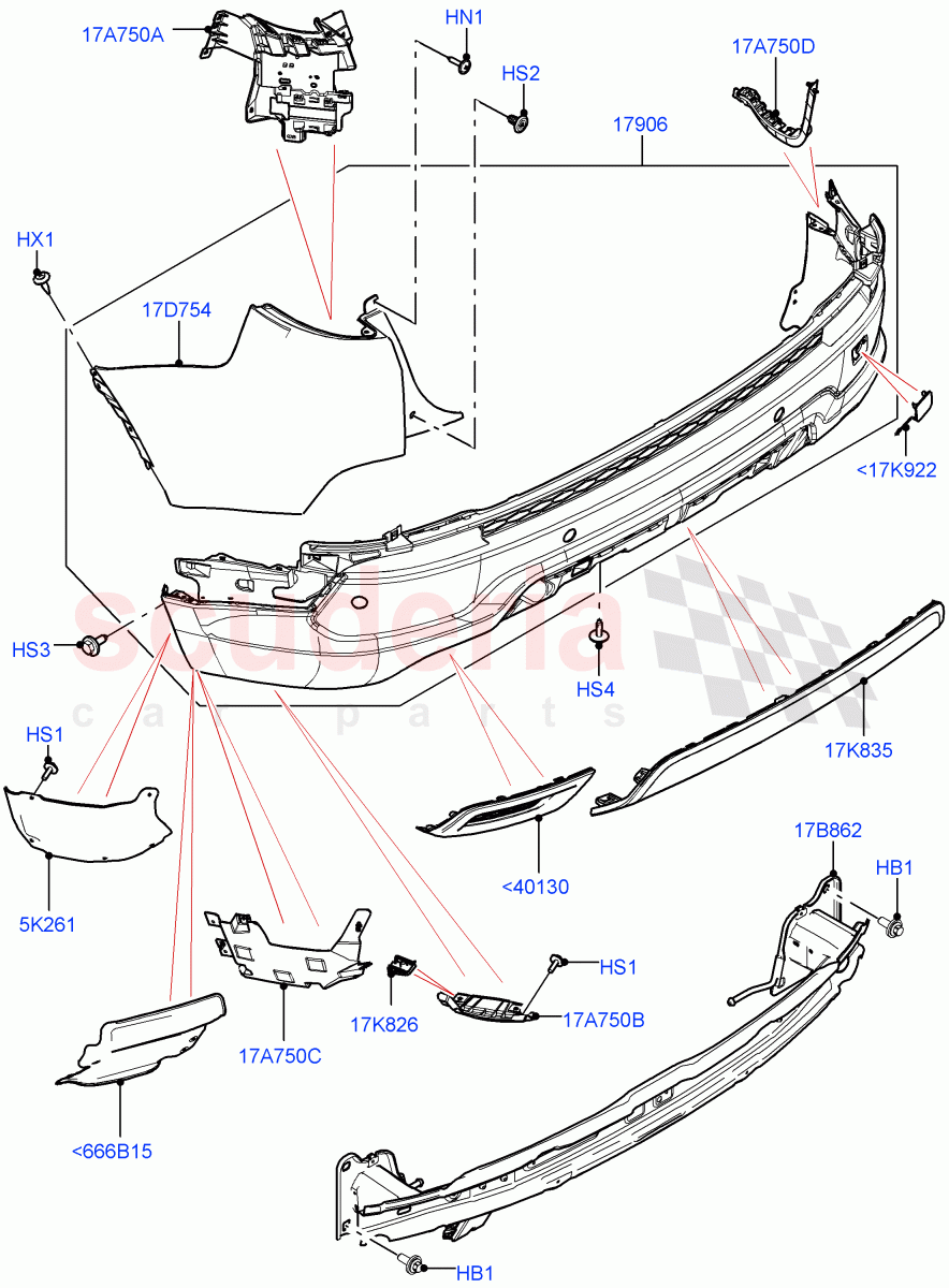 Rear Bumper(Changsu (China),Front Bumper - Sport - Body Colour)((V)FROMKG446857) of Land Rover Land Rover Discovery Sport (2015+) [2.0 Turbo Petrol AJ200P]