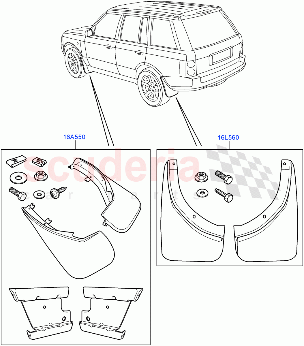 Mudflaps(Accessory)((V)FROMAA000001) of Land Rover Land Rover Range Rover (2010-2012) [4.4 DOHC Diesel V8 DITC]