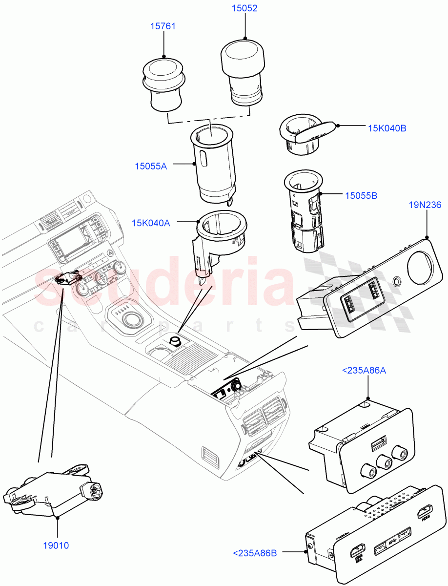 Instrument Panel Related Parts(Halewood (UK)) of Land Rover Land Rover Range Rover Evoque (2012-2018) [2.0 Turbo Diesel]