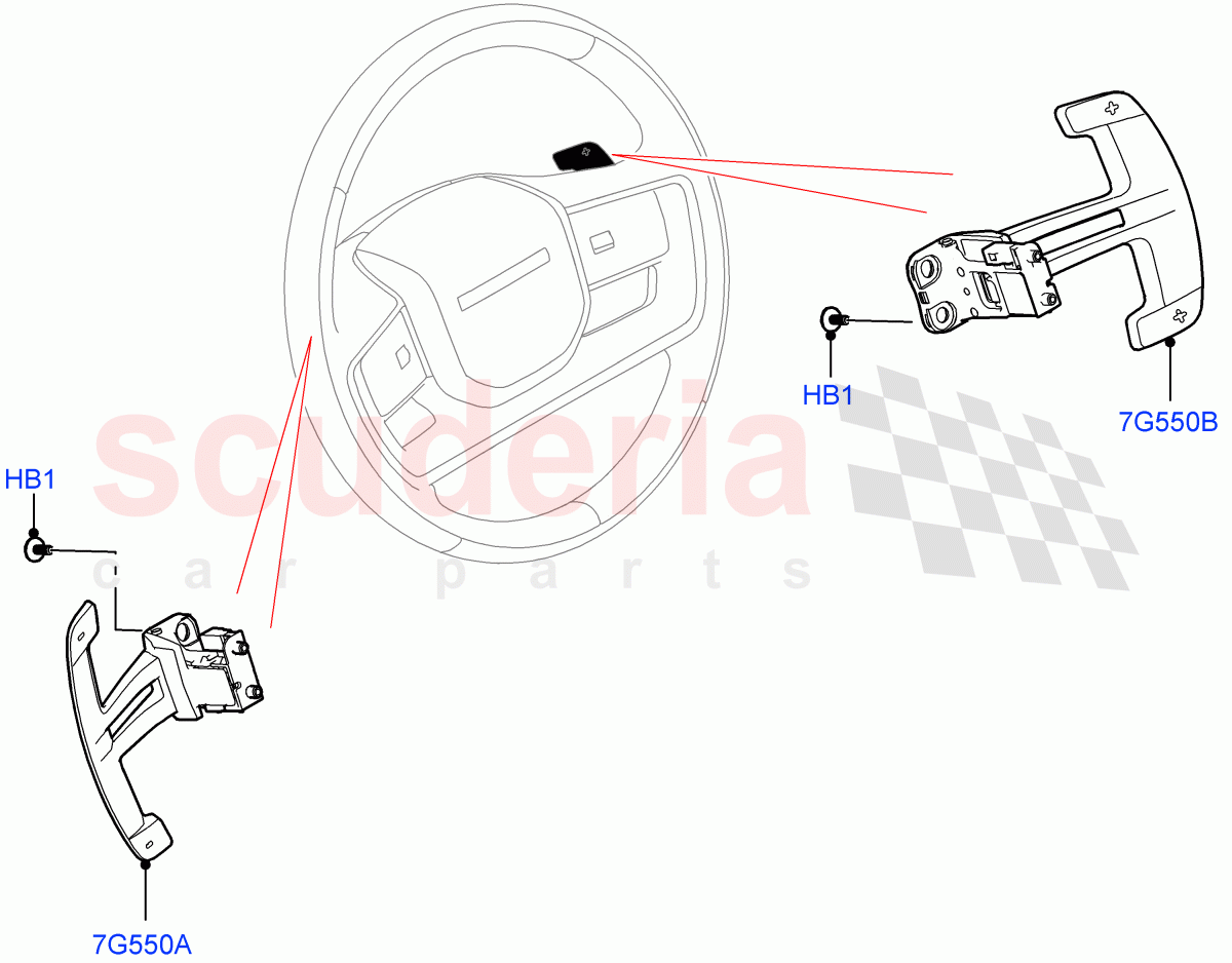 Gear Change-Automatic Transmission(Steering Wheel)(8 Speed Auto Trans ZF 8HP76) of Land Rover Land Rover Range Rover (2022+) [3.0 I6 Turbo Petrol AJ20P6]