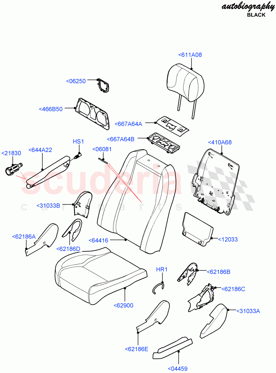 Front Seat Covers(Autobiography Black / SV Autobiography)(2S AL Leather Diamond,Limited Edition Lux Leather)((V)FROMJA000001) of Land Rover Land Rover Range Rover (2012-2021) [4.4 DOHC Diesel V8 DITC]