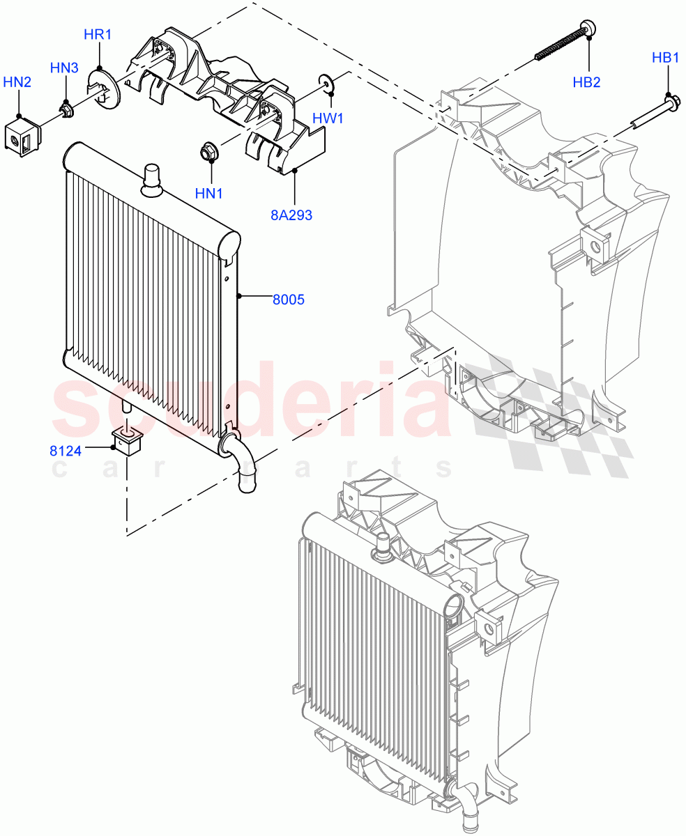 Radiator/Coolant Overflow Container (Solihull Plant Build) (2.0L I4 High DOHC AJ200 Petrol, With Standard Engine Cooling System) ((V) FROMMA000001) of Land Rover Land Rover Range Rover Sport (2014+) [2.0 Turbo Petrol AJ200P]