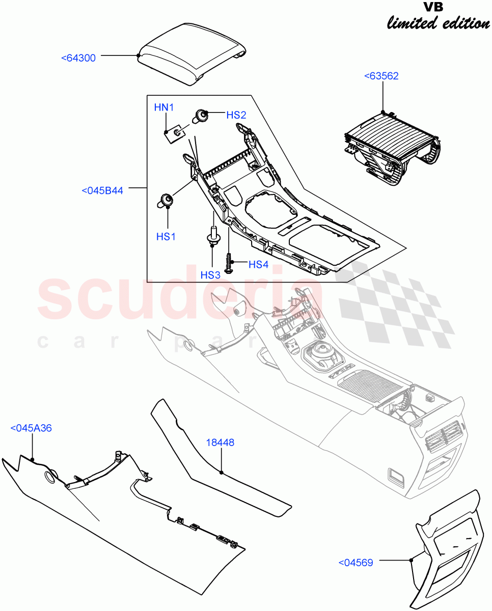 Console - Floor(Victoria Beckham Limited Edition,Halewood (UK)) of Land Rover Land Rover Range Rover Evoque (2012-2018) [2.0 Turbo Petrol GTDI]