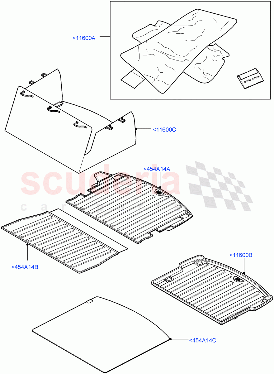 Loadspace Protection Mats(Accessory)(Halewood (UK),Itatiaia (Brazil)) of Land Rover Land Rover Discovery Sport (2015+) [2.0 Turbo Diesel]