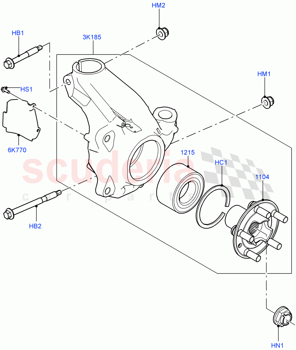 Front Knuckle And Hub(Halewood (UK))((V)TOKH999999) of Land Rover Land Rover Discovery Sport (2015+) [2.2 Single Turbo Diesel]