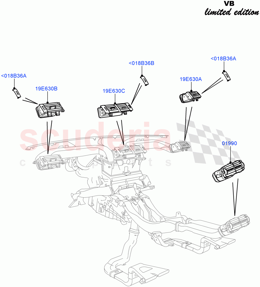 Air Vents, Louvres And Ducts (External Components) (Victoria Beckham Limited Edition, Halewood (UK)) of Land Rover Land Rover Range Rover Evoque (2012-2018) [2.0 Turbo Petrol AJ200P]