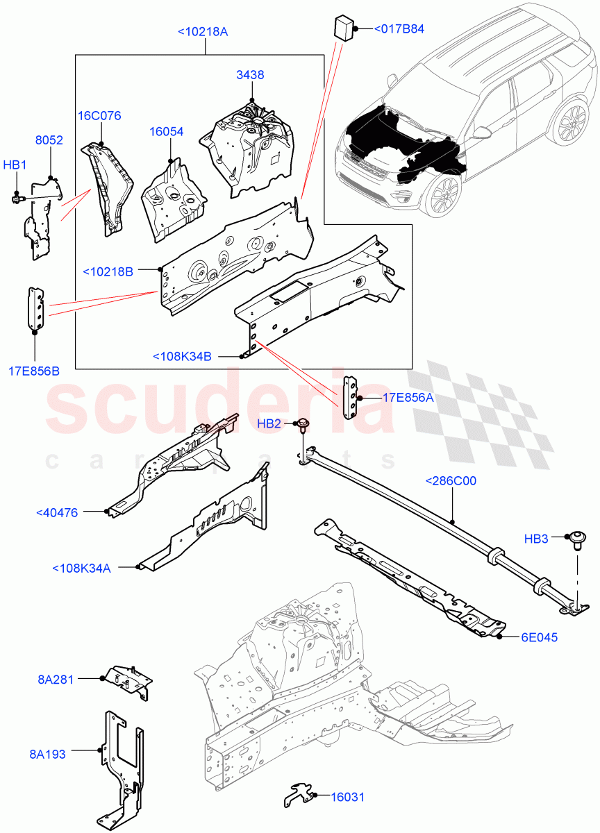 Front Panels, Aprons & Side Members(Aprons And Side Members)(Changsu (China))((V)FROMKG446857) of Land Rover Land Rover Discovery Sport (2015+) [2.0 Turbo Petrol AJ200P]