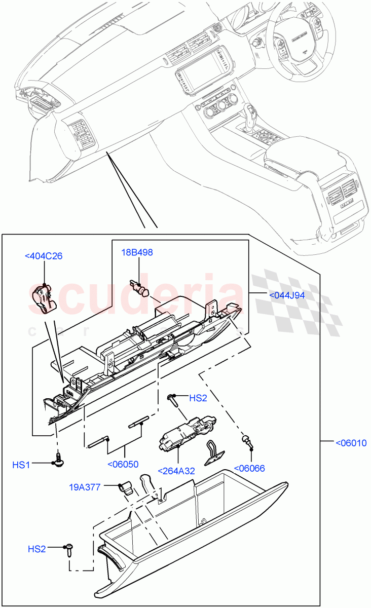 Glove Box((V)TOHA999999) of Land Rover Land Rover Range Rover Sport (2014+) [2.0 Turbo Petrol AJ200P]