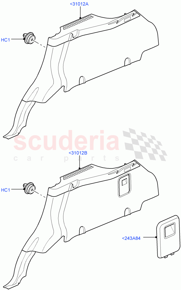 Side Trim(Luggage Compartment)((V)TO9A999999) of Land Rover Land Rover Range Rover Sport (2005-2009) [4.2 Petrol V8 Supercharged]