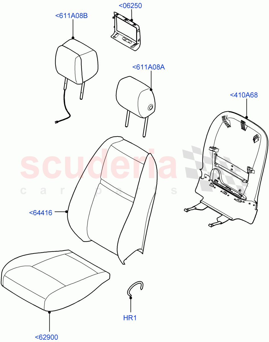 Front Seat Covers(Taurus Leather Perforated) of Land Rover Land Rover Range Rover Velar (2017+) [3.0 DOHC GDI SC V6 Petrol]