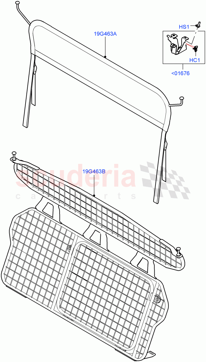 Cargo Barrier(Itatiaia (Brazil)) of Land Rover Land Rover Range Rover Evoque (2019+) [2.0 Turbo Diesel AJ21D4]