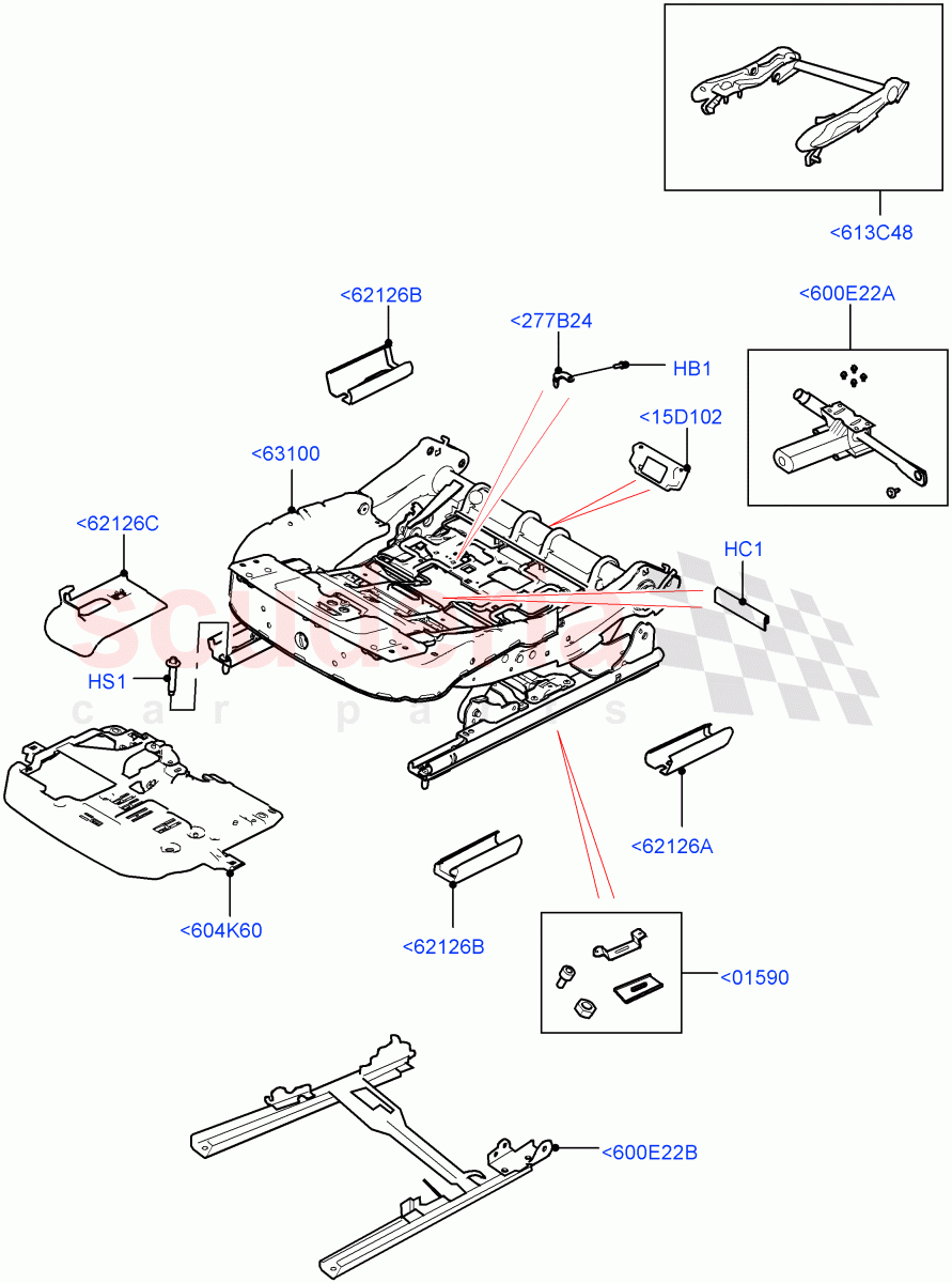 Front Seat Base((V)FROMJA000001) of Land Rover Land Rover Range Rover Sport (2014+) [2.0 Turbo Diesel]