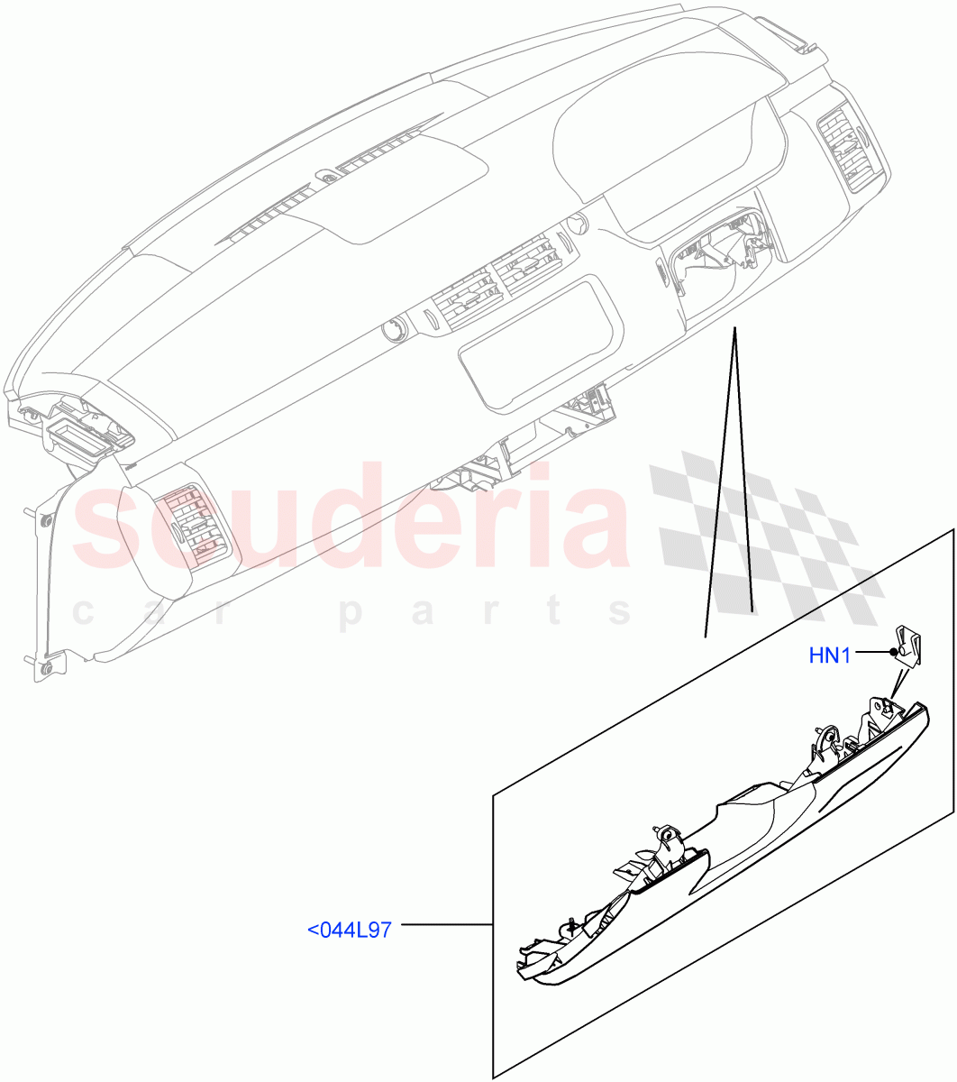 Instrument Panel (External, Lower) of Land Rover Land Rover Range Rover Sport (2014+) [4.4 DOHC Diesel V8 DITC]