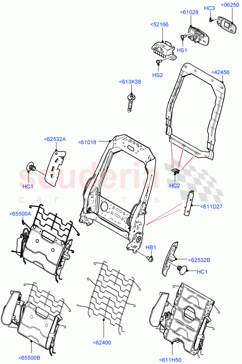 Front Seat Back(Nitra Plant Build)((V)FROMM2000001) of Land Rover Land Rover Discovery 5 (2017+) [2.0 Turbo Diesel]