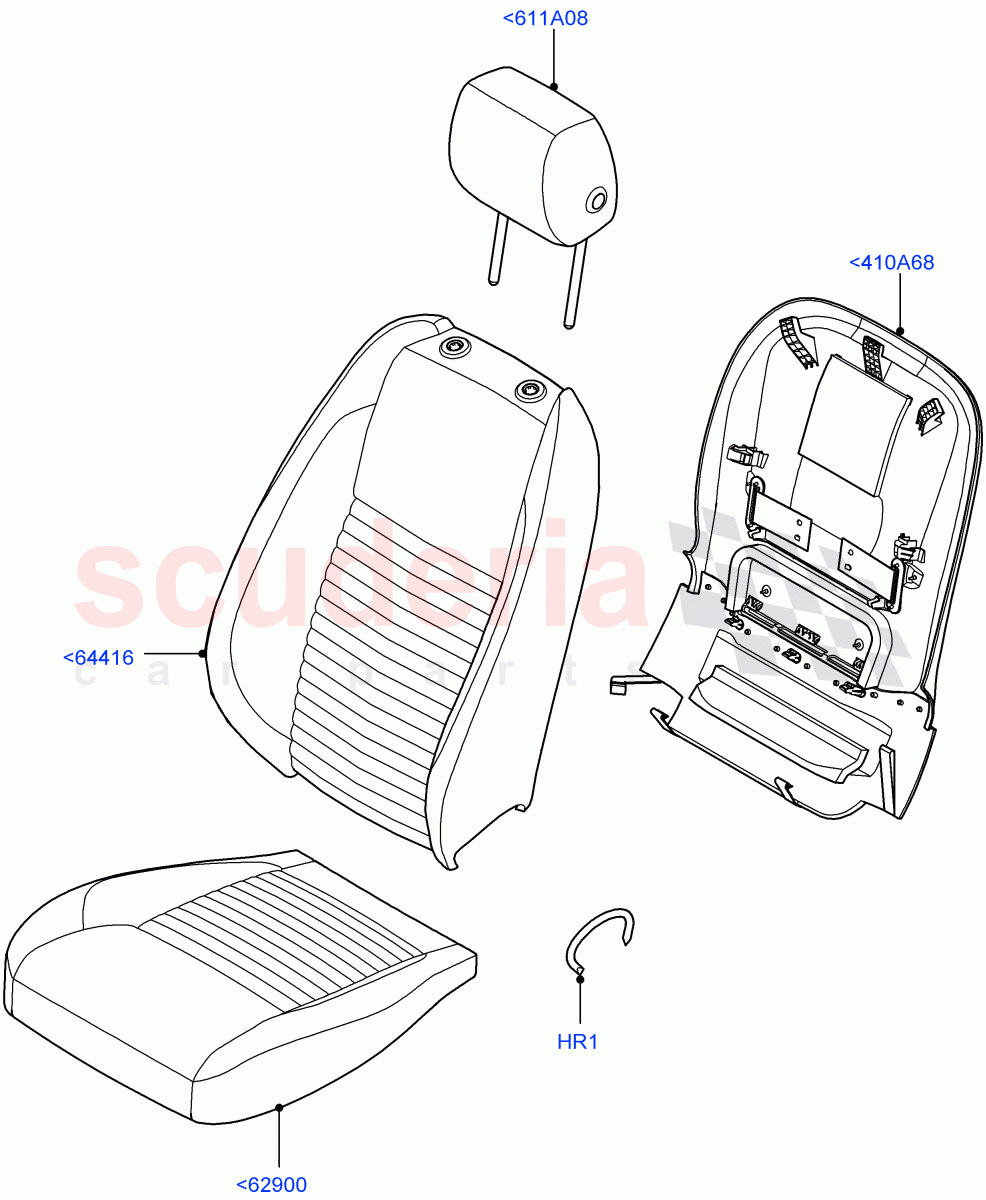 Front Seat Covers(Windsor Leather,Halewood (UK))((V)FROMLH000001) of Land Rover Land Rover Discovery Sport (2015+) [2.0 Turbo Petrol GTDI]