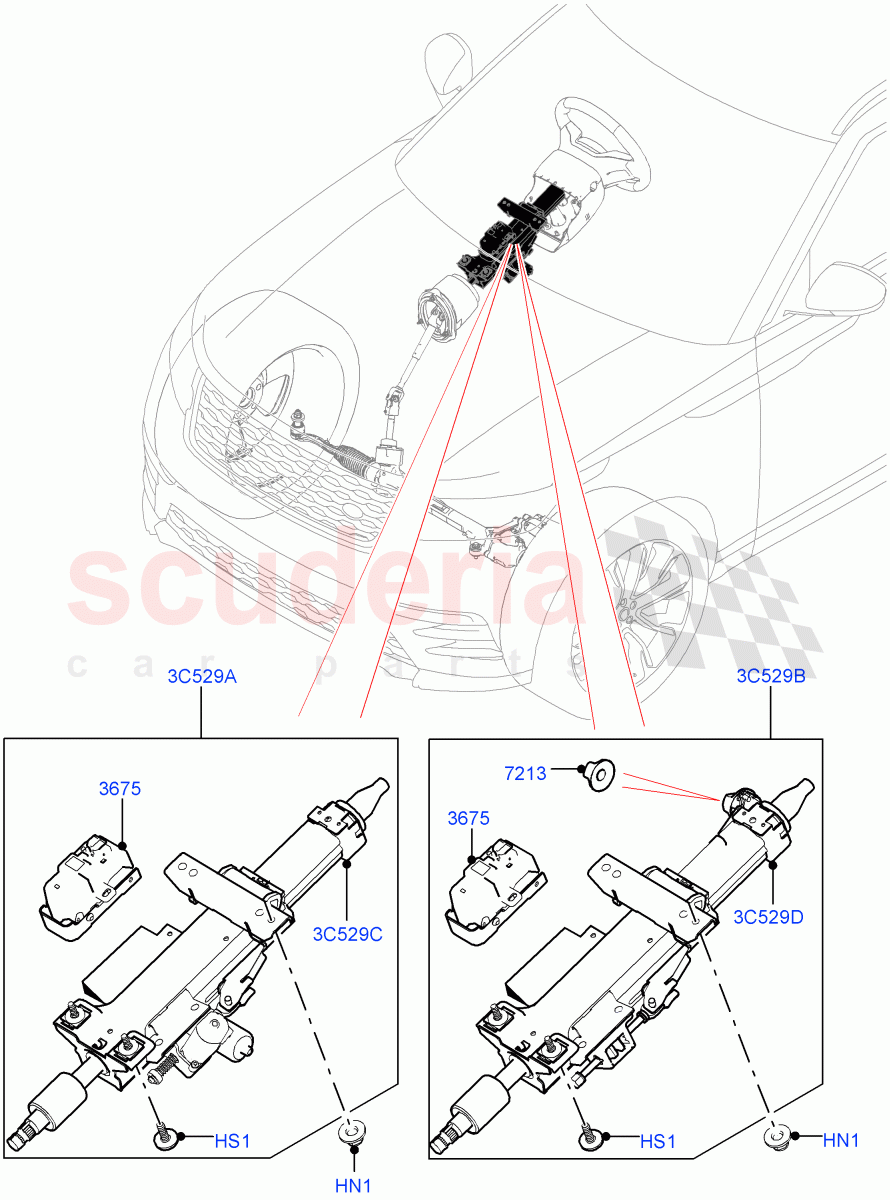 Steering Column (Upper) of Land Rover Land Rover Range Rover Velar (2017+) [3.0 I6 Turbo Petrol AJ20P6]