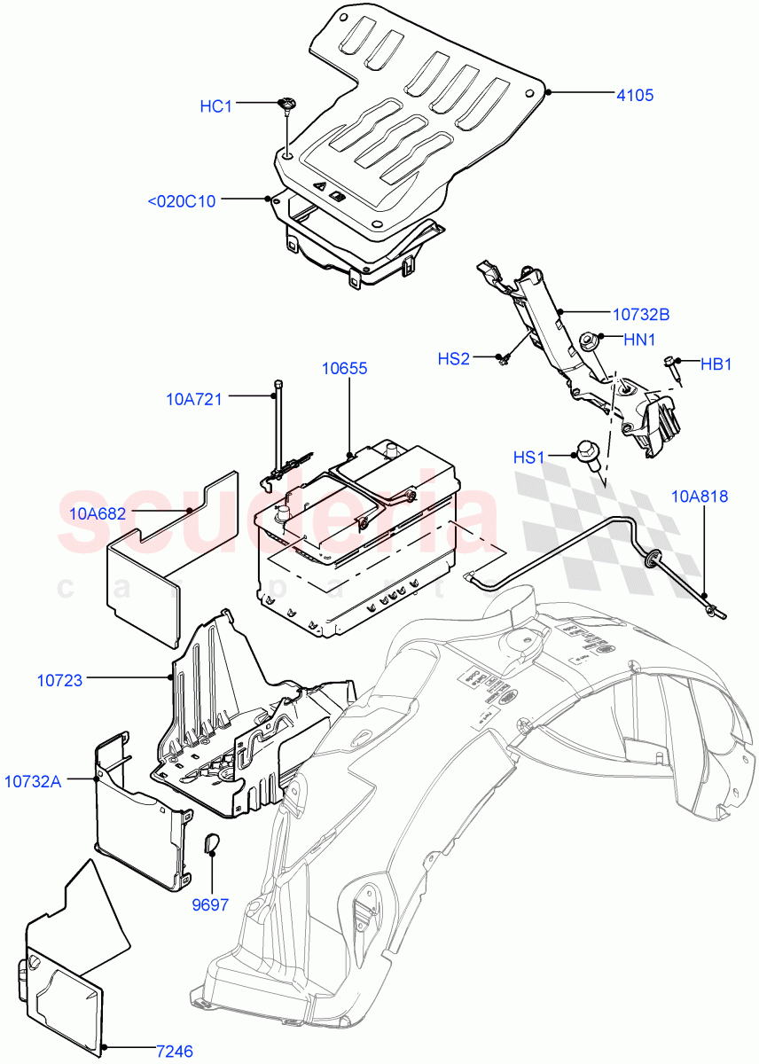 Battery And Mountings(Halewood (UK)) of Land Rover Land Rover Range Rover Evoque (2012-2018) [2.0 Turbo Diesel]