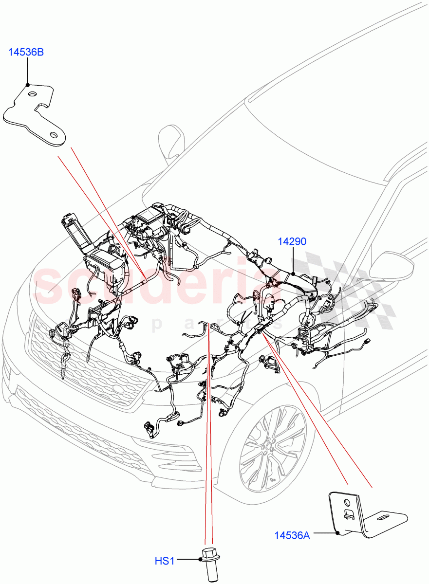 Engine Bay Harness((V)FROMNA000001) of Land Rover Land Rover Range Rover Velar (2017+) [3.0 I6 Turbo Petrol AJ20P6]