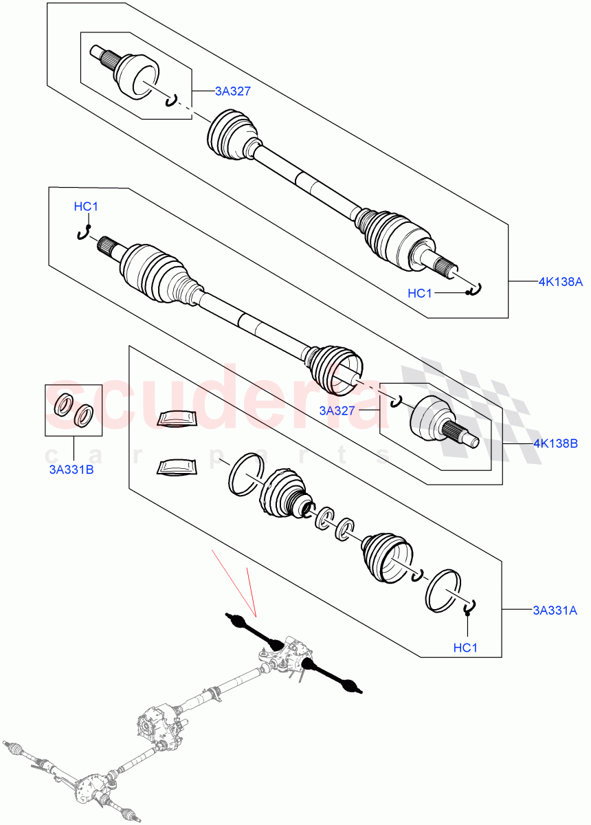 Drive Shaft - Rear Axle Drive(Driveshaft) of Land Rover Land Rover Range Rover (2022+) [4.4 V8 Turbo Petrol NC10]