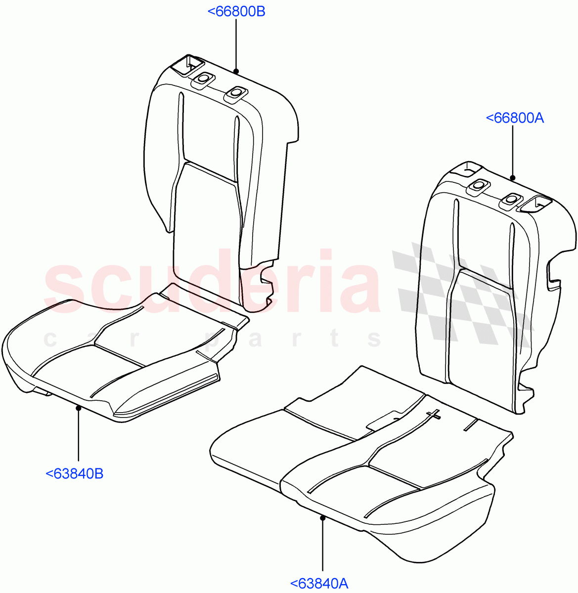 Rear Seat Pads/Valances & Heating (Less Heated & Cooled Fr & Rr Seats) ((V) FROMAA000001) of Land Rover Land Rover Range Rover (2010-2012) [4.4 DOHC Diesel V8 DITC]