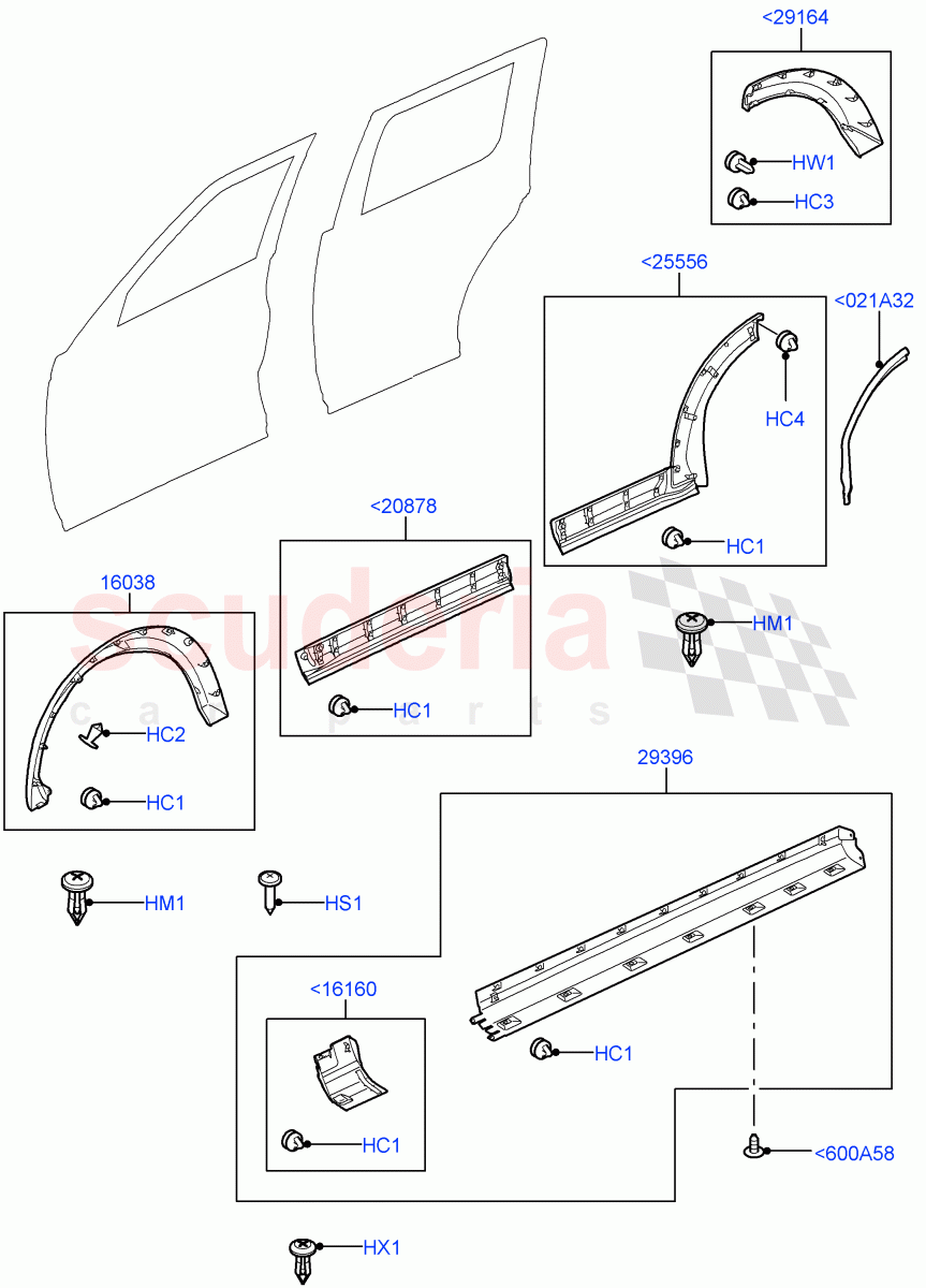 Body Mouldings(Rear Bumper - Plastic Unpainted)((V)FROMAA000001) of Land Rover Land Rover Discovery 4 (2010-2016) [2.7 Diesel V6]