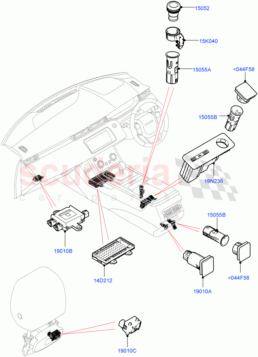 Instrument Panel Related Parts(Changsu (China)) of Land Rover Land Rover Range Rover Evoque (2019+) [2.0 Turbo Diesel]