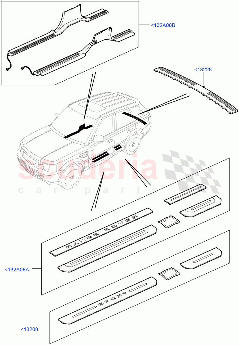 Door Sill Protection(Accessory)((V)FROMAA000001) of Land Rover Land Rover Range Rover Sport (2010-2013) [5.0 OHC SGDI SC V8 Petrol]