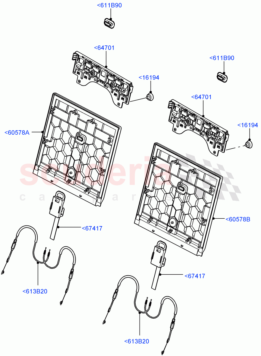 Rear Seat Back(Changsu (China),Third Row Dual Individual Seat,With 3rd Row Double Seat)((V)FROMFG000001) of Land Rover Land Rover Discovery Sport (2015+) [2.0 Turbo Petrol GTDI]