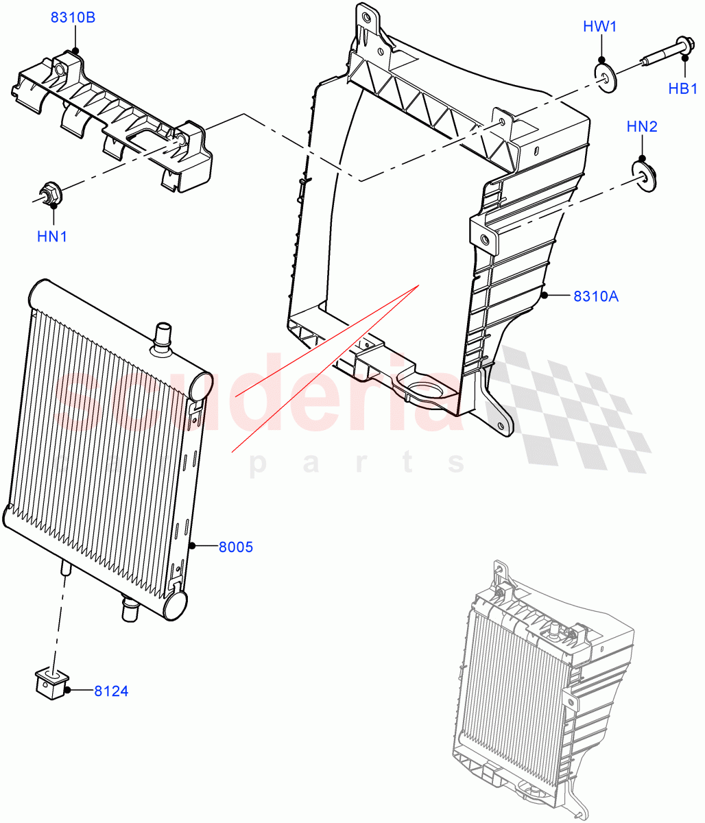 Radiator/Coolant Overflow Container(Auxiliary Unit, Nitra Plant Build)(3.0L AJ20D6 Diesel High,With Extra Engine Cooling System,With Standard Engine Cooling System)((V)FROMM2000001) of Land Rover Land Rover Defender (2020+) [3.0 I6 Turbo Diesel AJ20D6]