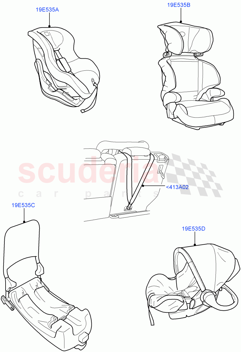 Child Seating(Accessory)(Halewood (UK),Itatiaia (Brazil)) of Land Rover Land Rover Range Rover Evoque (2012-2018) [2.0 Turbo Diesel]