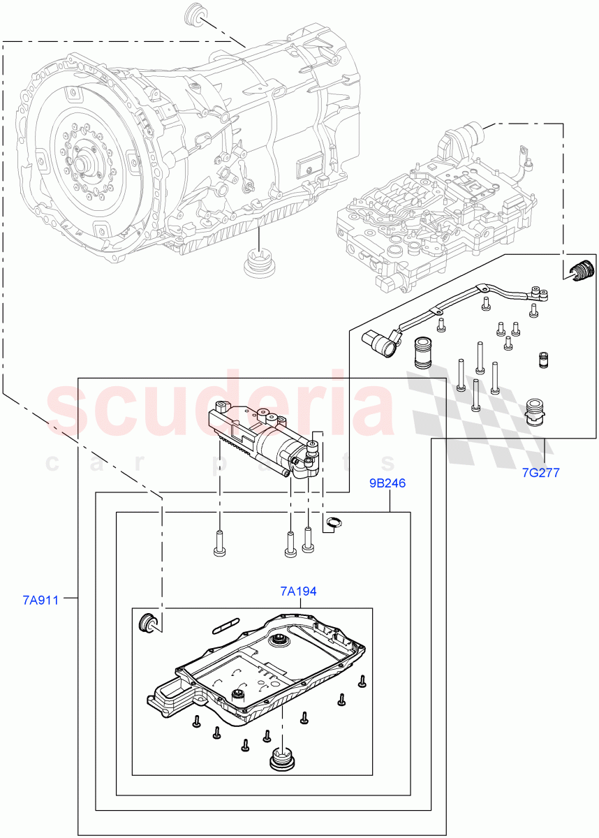 Valve Body - Main Control & Servo's (Electric Oil Pump) (8HP Gen3 Hybrid Trans) ((V) FROMJA000001) of Land Rover Land Rover Range Rover Sport (2014+) [4.4 DOHC Diesel V8 DITC]