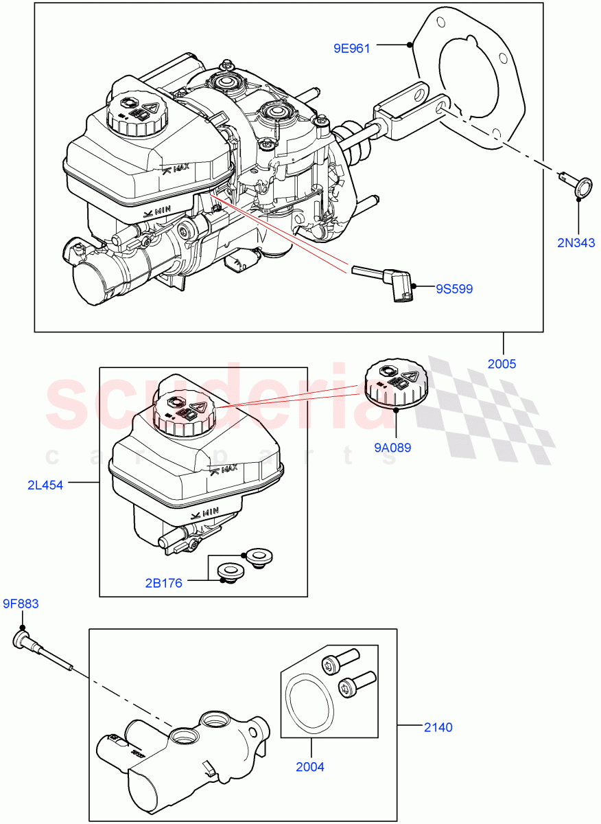 Electric Brake Booster(2.0L AJ200P Hi PHEV)((V)FROMJA000001) of Land Rover Land Rover Range Rover Sport (2014+) [3.0 I6 Turbo Petrol AJ20P6]