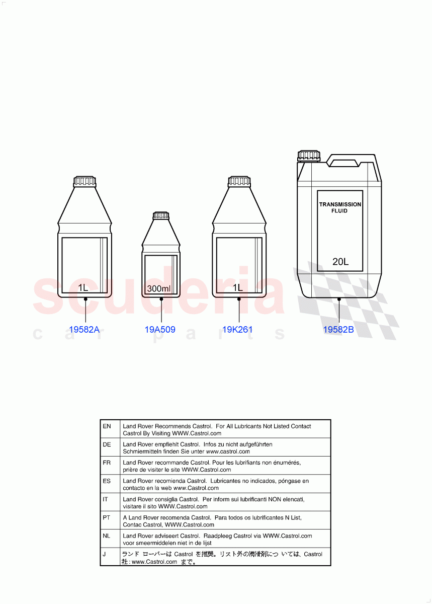 Transmission & Power Steering Oil (Changsu (China)) ((V) FROMEG000001) of Land Rover Land Rover Range Rover Evoque (2012-2018) [2.0 Turbo Diesel]