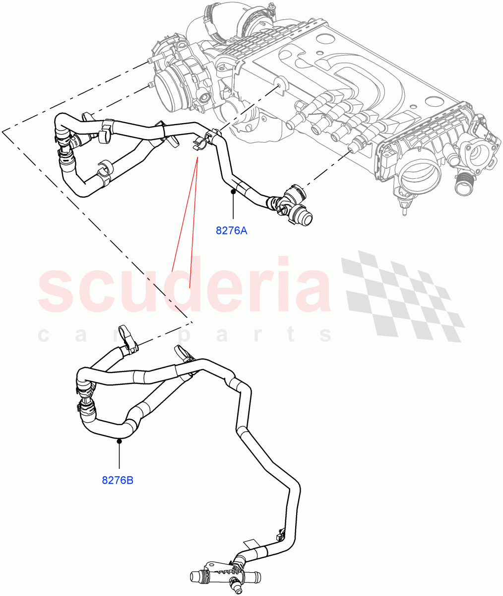 Supercharger (Lubrication And Cooling) (3.0L AJ20P6 Petrol High) ((V) FROMKA000001) of Land Rover Land Rover Range Rover Sport (2014+) [3.0 I6 Turbo Petrol AJ20P6]