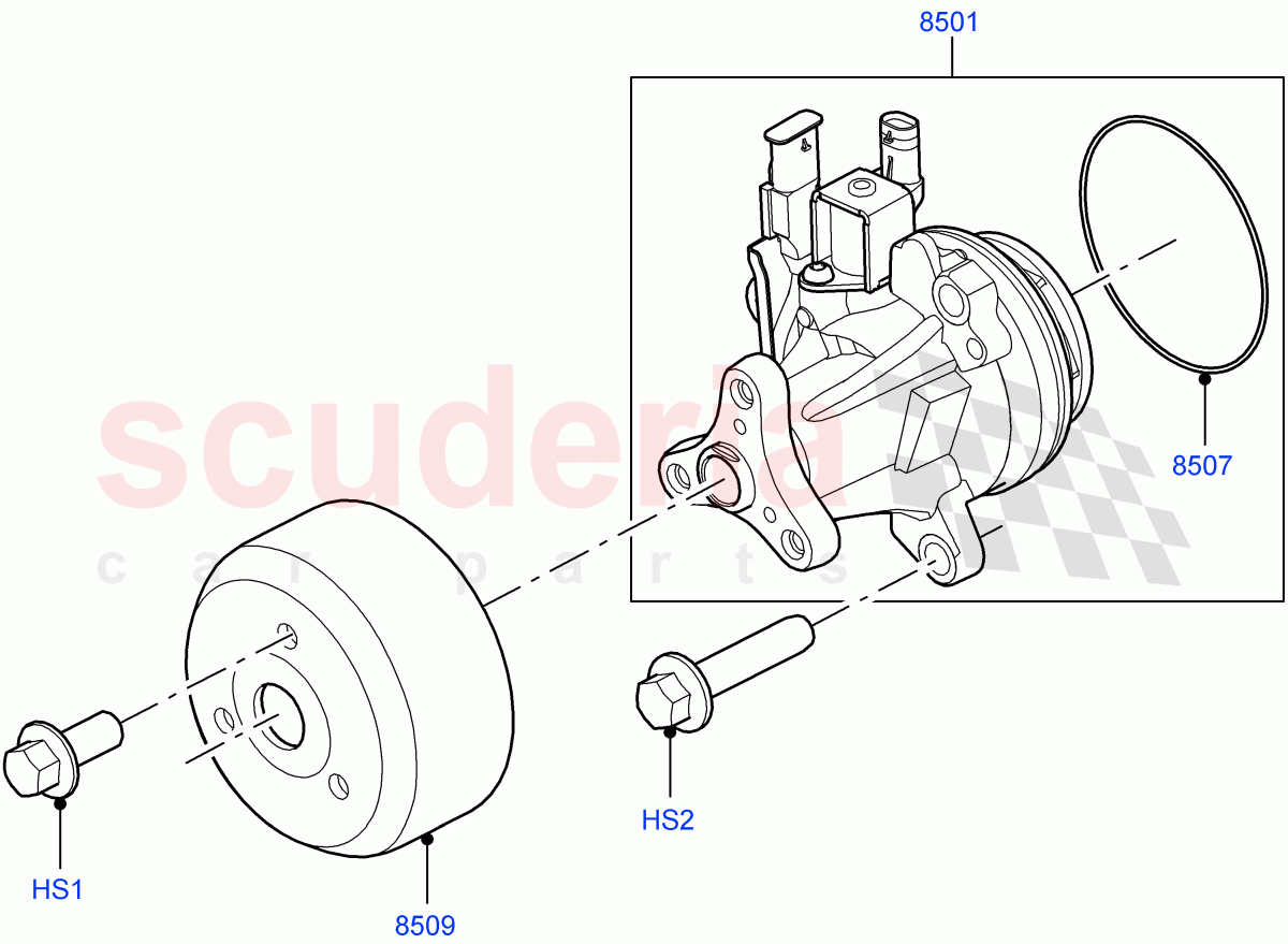 Water Pump(Nitra Plant Build, Main Unit)(3.0L AJ20P6 Petrol High)((V)FROML2000001) of Land Rover Land Rover Discovery 5 (2017+) [3.0 I6 Turbo Petrol AJ20P6]