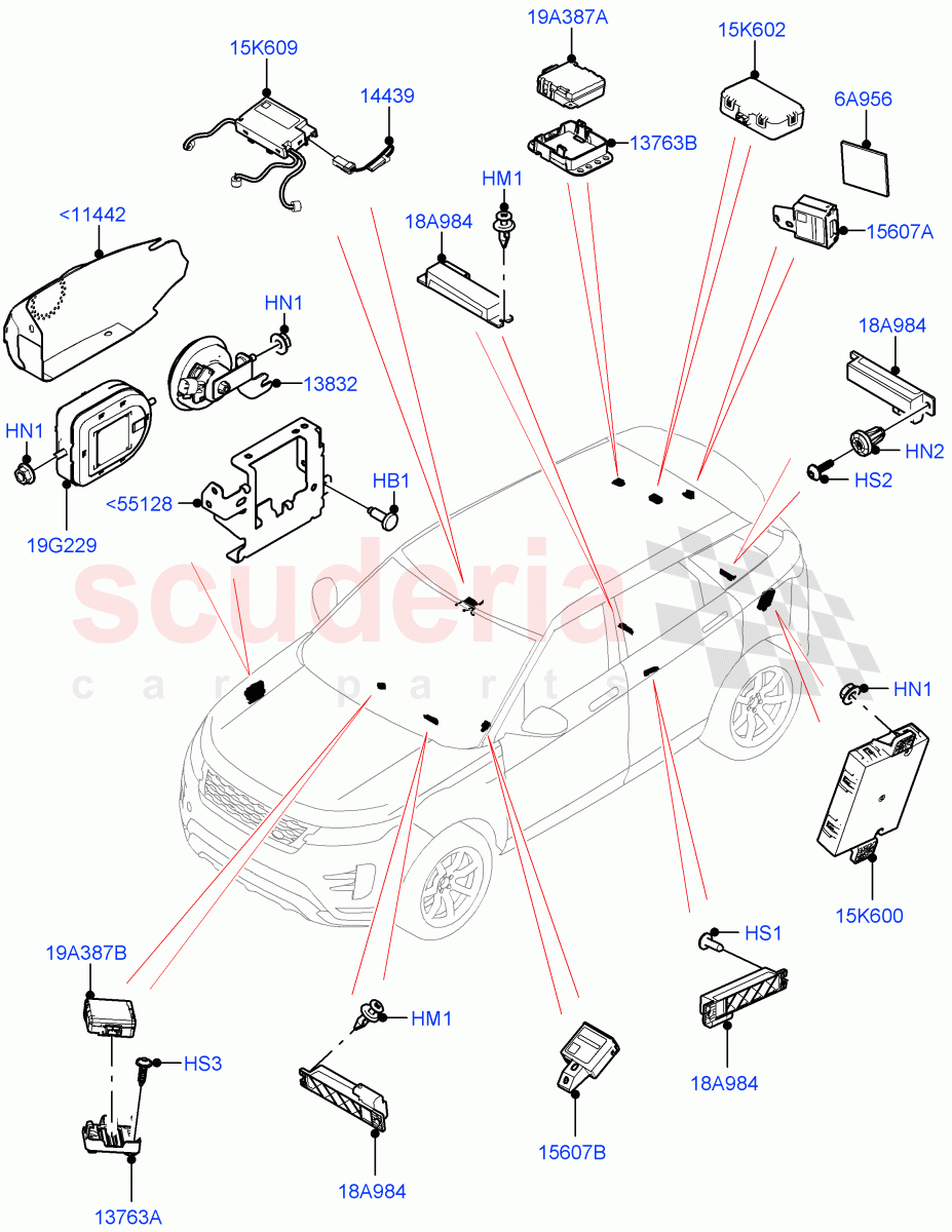 Anti-Theft Alarm Systems(Changsu (China)) of Land Rover Land Rover Range Rover Evoque (2019+) [2.0 Turbo Petrol AJ200P]