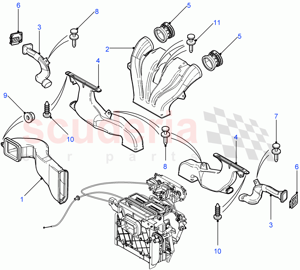 Air Vents, Louvres And Ducts ((V) FROM7A000001) of Land Rover Land Rover Defender (2007-2016)