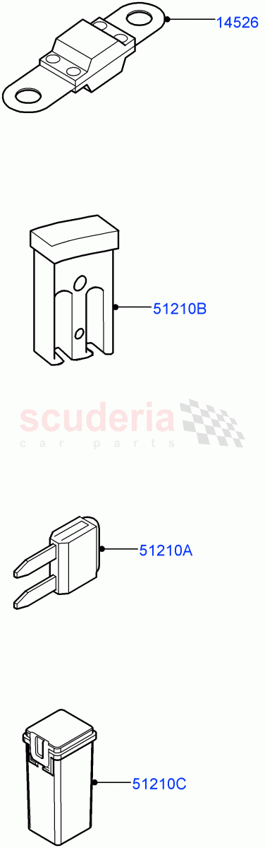 Fuses, Holders And Circuit Breakers(Halewood (UK)) of Land Rover Land Rover Range Rover Evoque (2019+) [1.5 I3 Turbo Petrol AJ20P3]