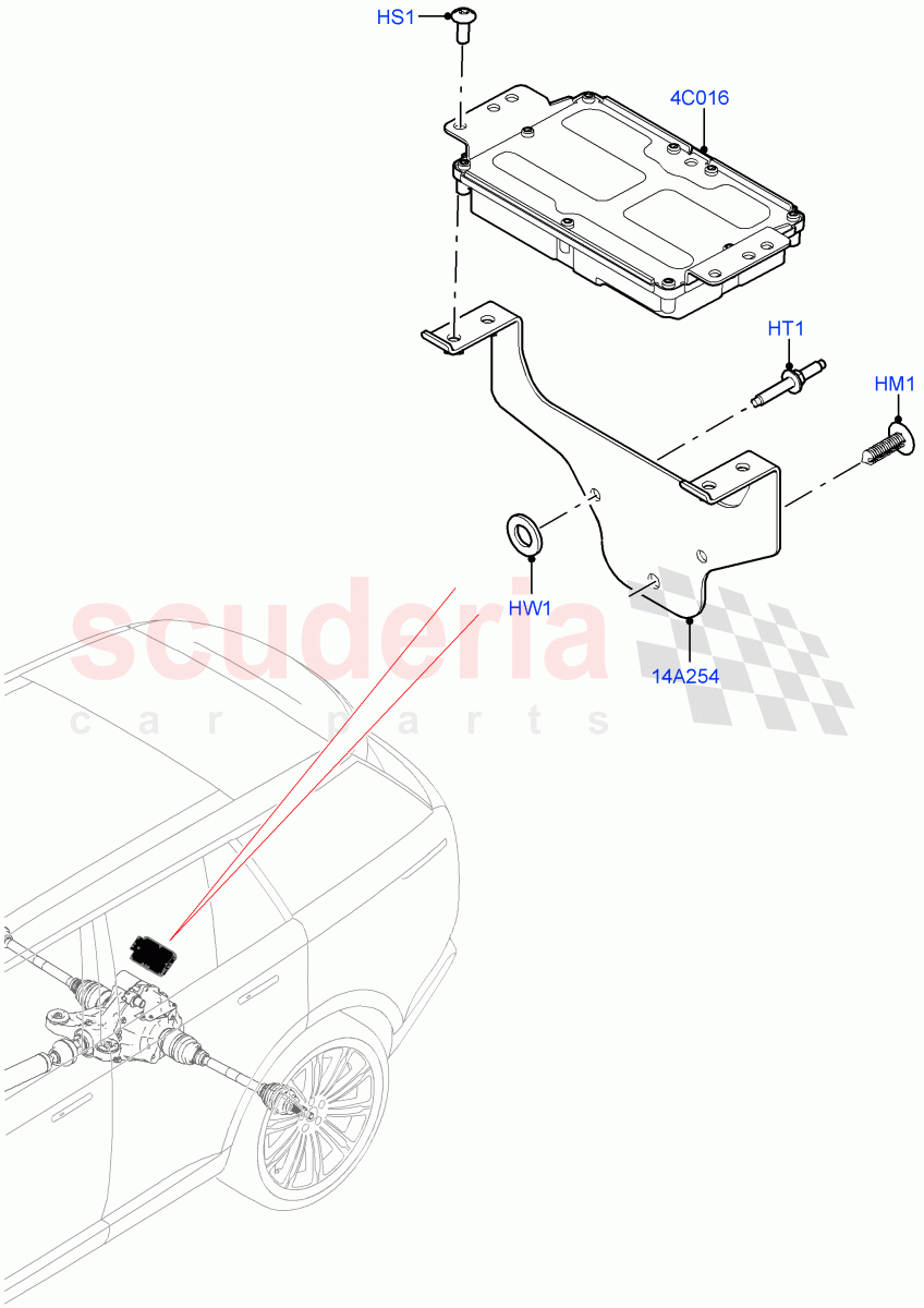 Rear Axle Modules And Sensors(Torque Vectoring By Braking (TVBB)) of Land Rover Land Rover Range Rover (2022+) [4.4 V8 Turbo Petrol NC10]