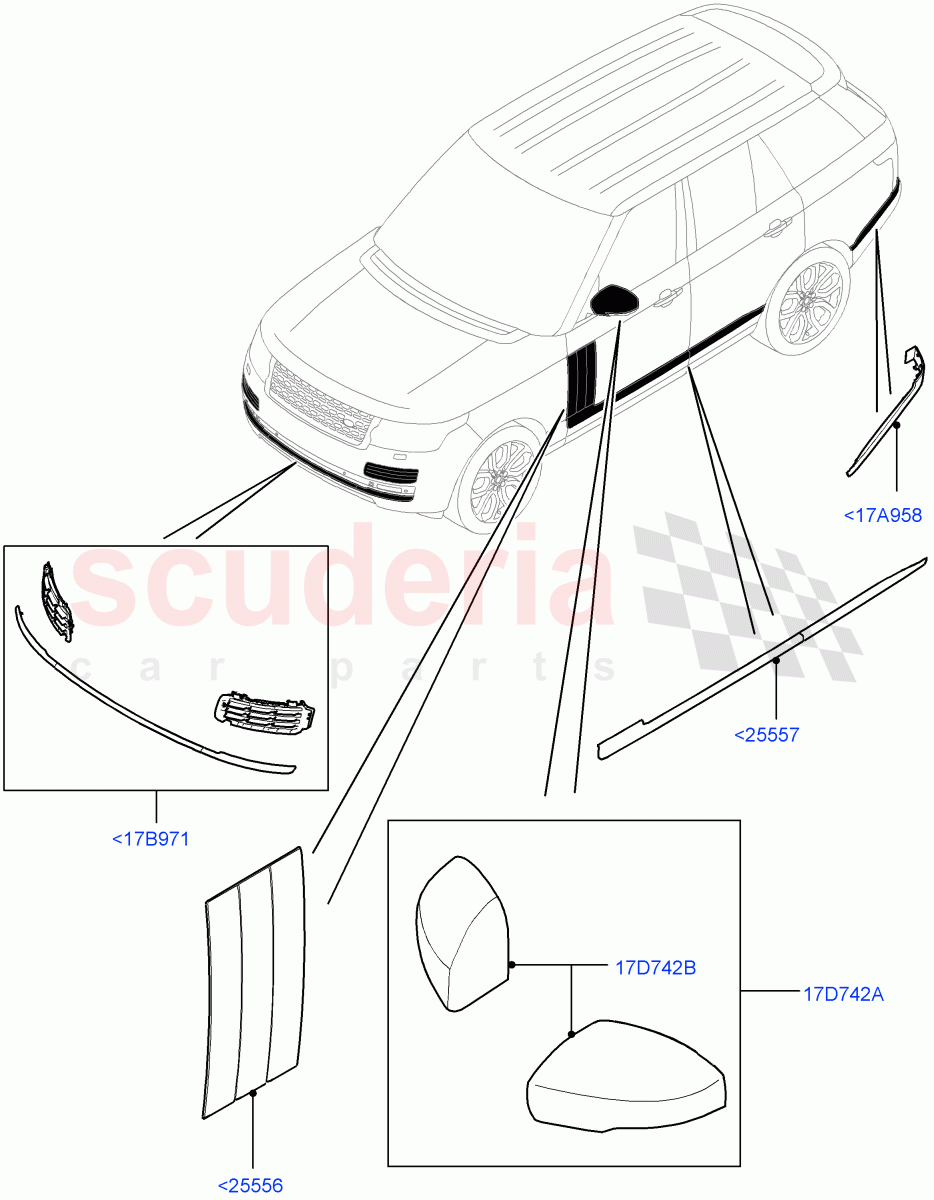 Exterior Body Styling Items(Accessory) of Land Rover Land Rover Range Rover (2012-2021) [3.0 Diesel 24V DOHC TC]